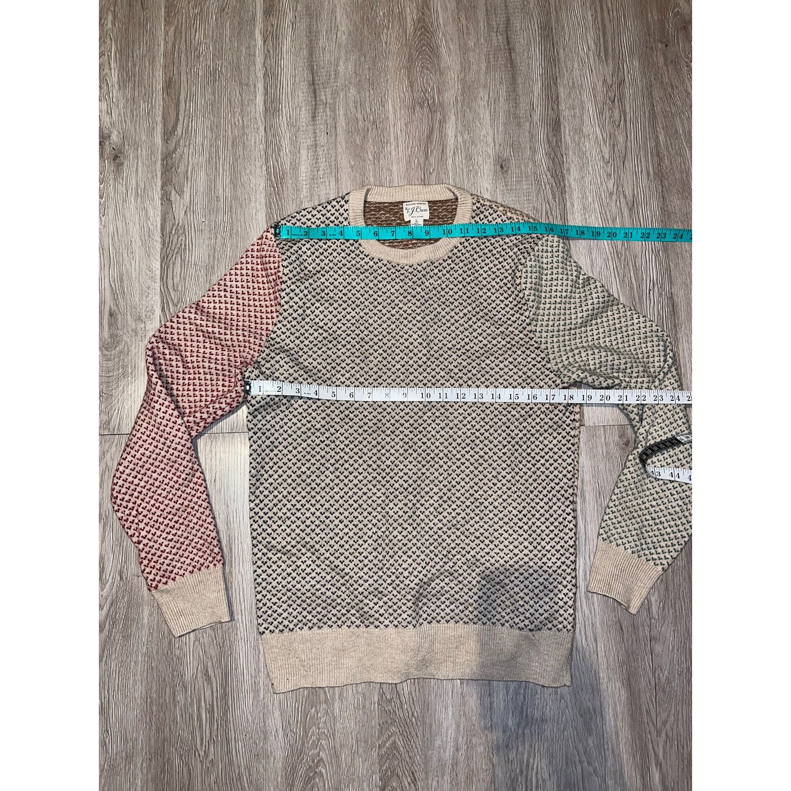 J.Crew J Crew- Rugged merino wool-blend bird's-eye sweater/ L Size L / US 10 / IT 46 - 4 Thumbnail