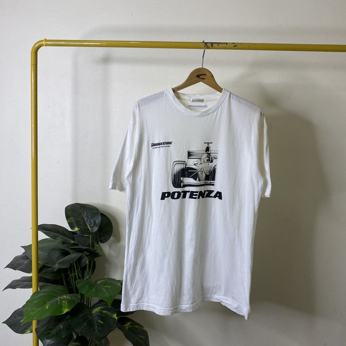 Formula 1 Vintage 90s F1 Bridgestone Potenza Sponsor Tee Racing Size US L / EU 52-54 / 3 - 1 Thumbnail