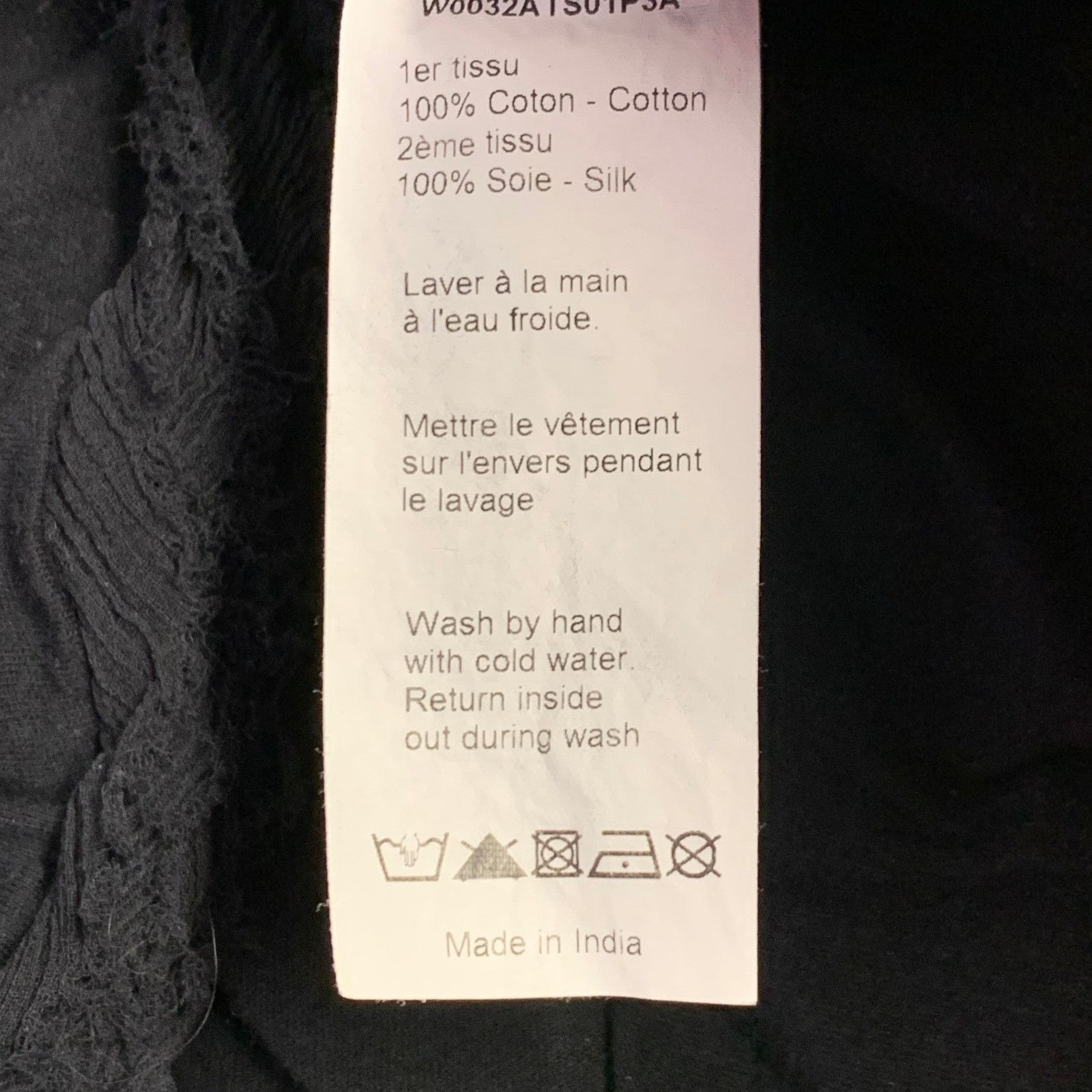 Lanvin LANVIN Size M Black Cotton Silk Raw Edge T-Shirt Size M / US 6-8 / IT 42-44 - 6 Thumbnail