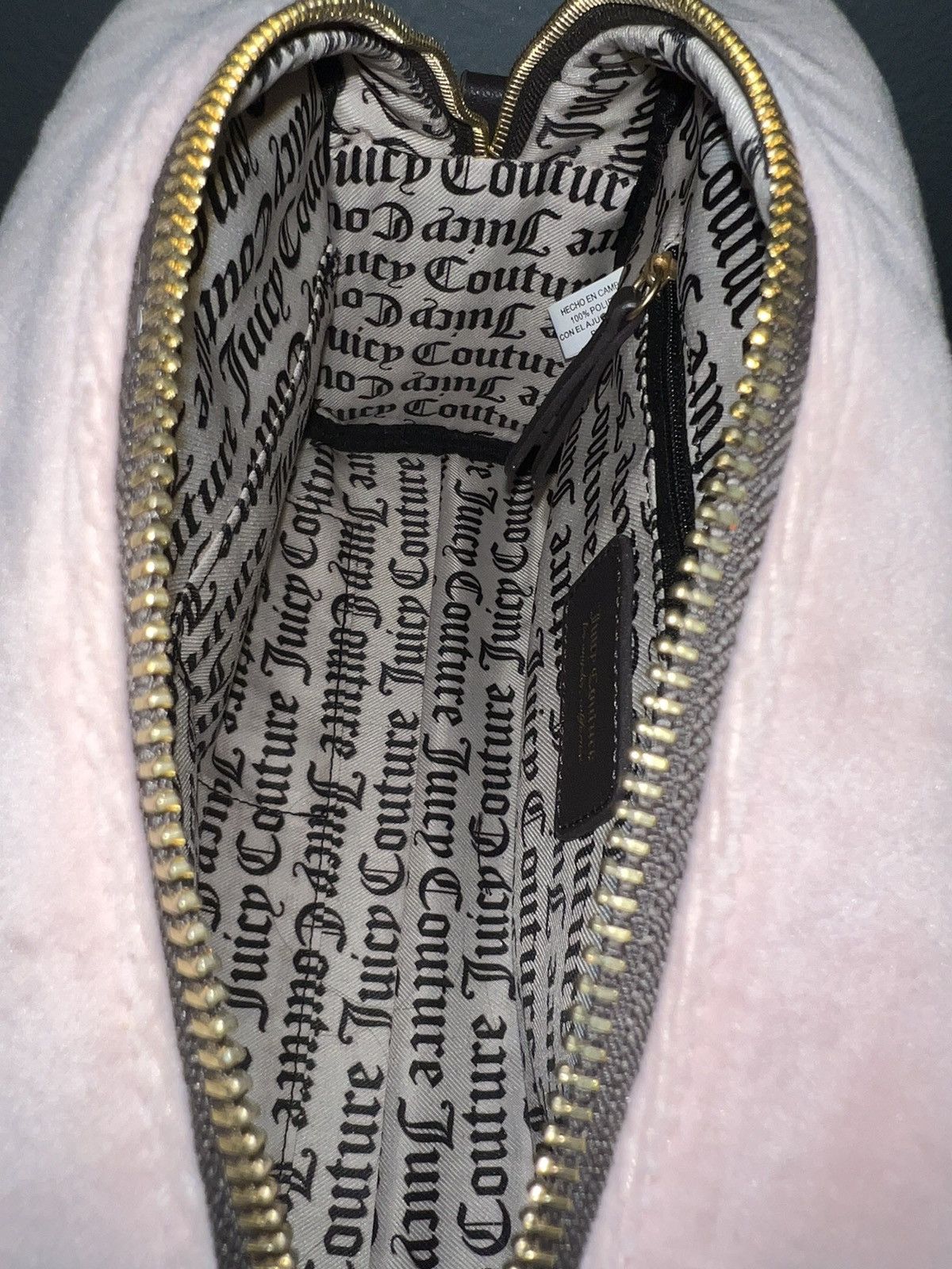 Juicy Couture Juicy Couture Velvet Velour Retro Satchel Bowler Hand Bag Size ONE SIZE - 10 Thumbnail