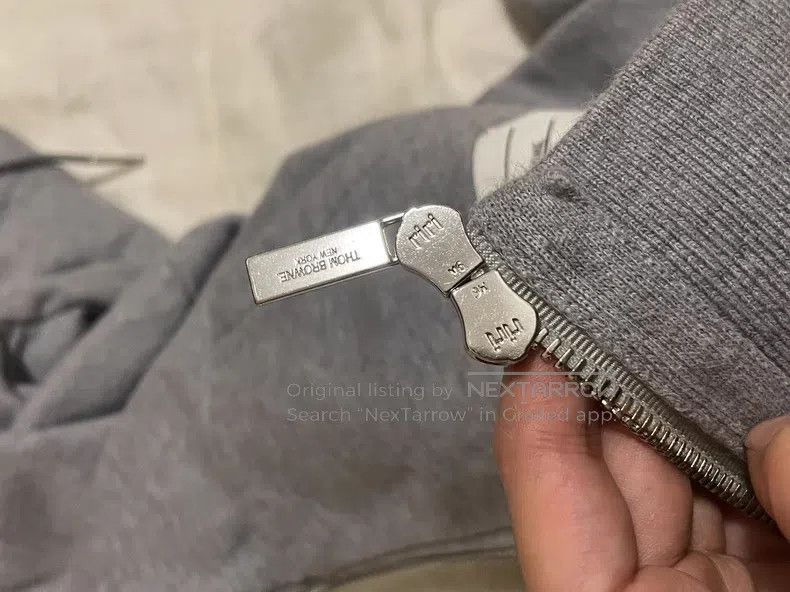 Thom Browne Thom Browne Gray Classic Ribbed Hooded Sweatshirt Size US S / EU 44-46 / 1 - 7 Thumbnail