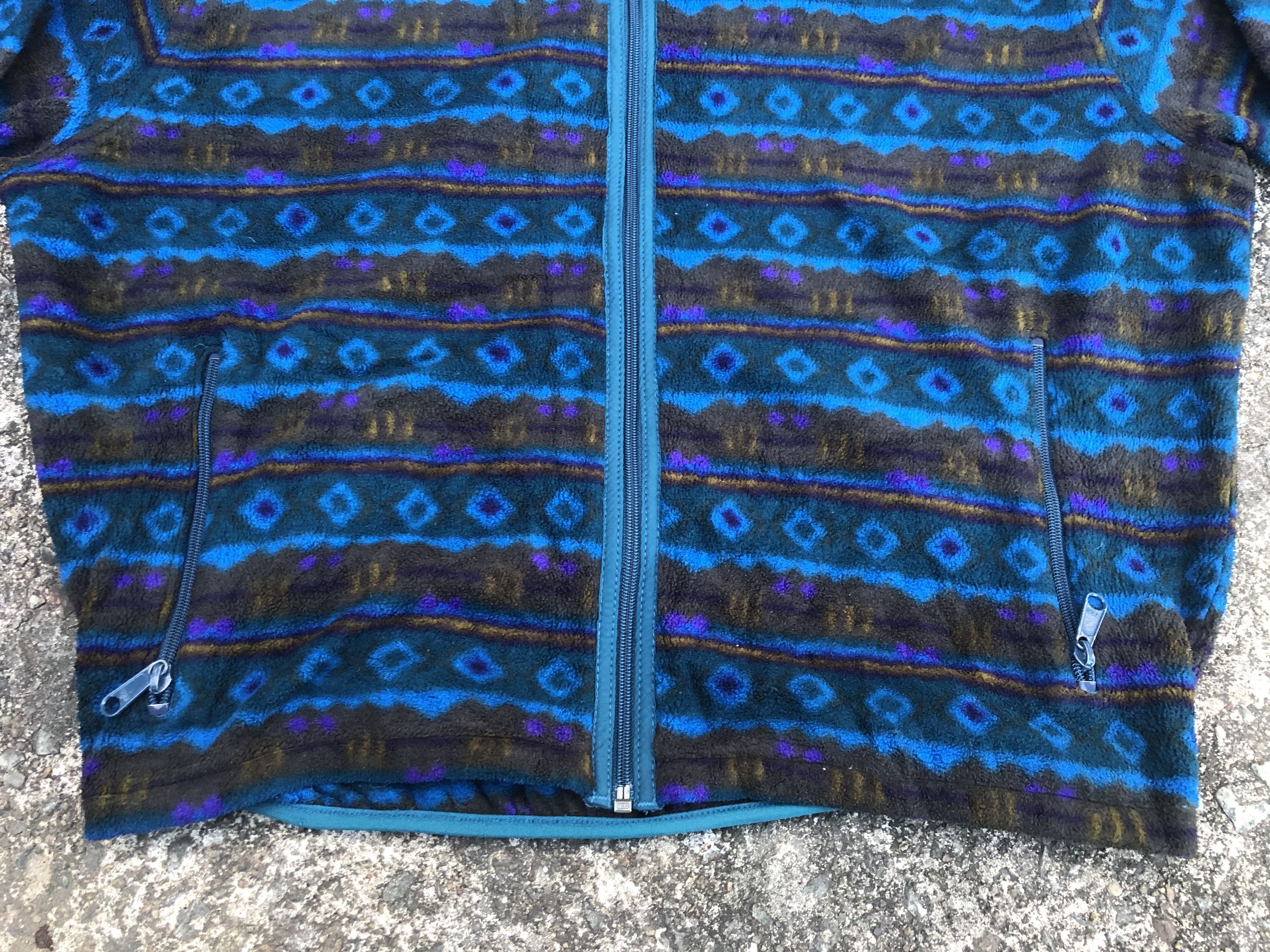 L.L. Bean 🔥Vintage 90s LL BEAN Aztec Tribal Fleece Sweatshirt Jacket Size US L / EU 52-54 / 3 - 6 Thumbnail