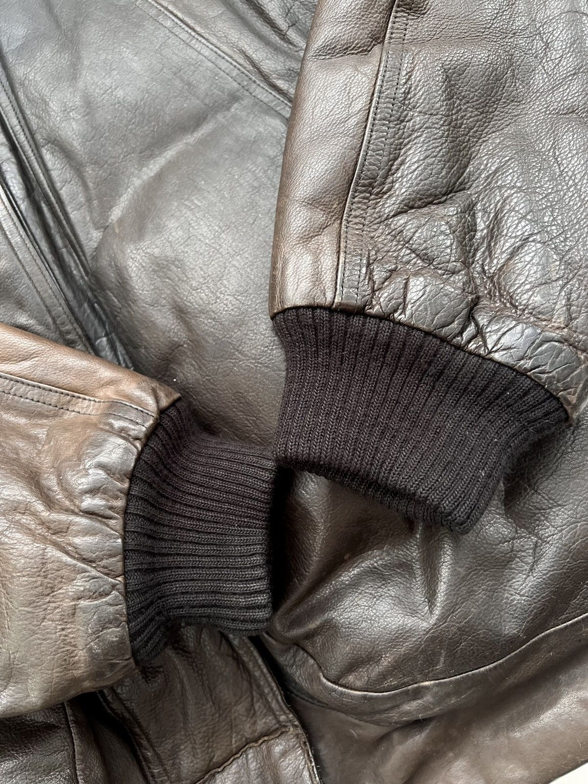 Marithe + Francois Girbaud 🔥1980s Marithe Francois Girbaud Leather Down Aviation Bomber Size US XL / EU 56 / 4 - 19 Thumbnail