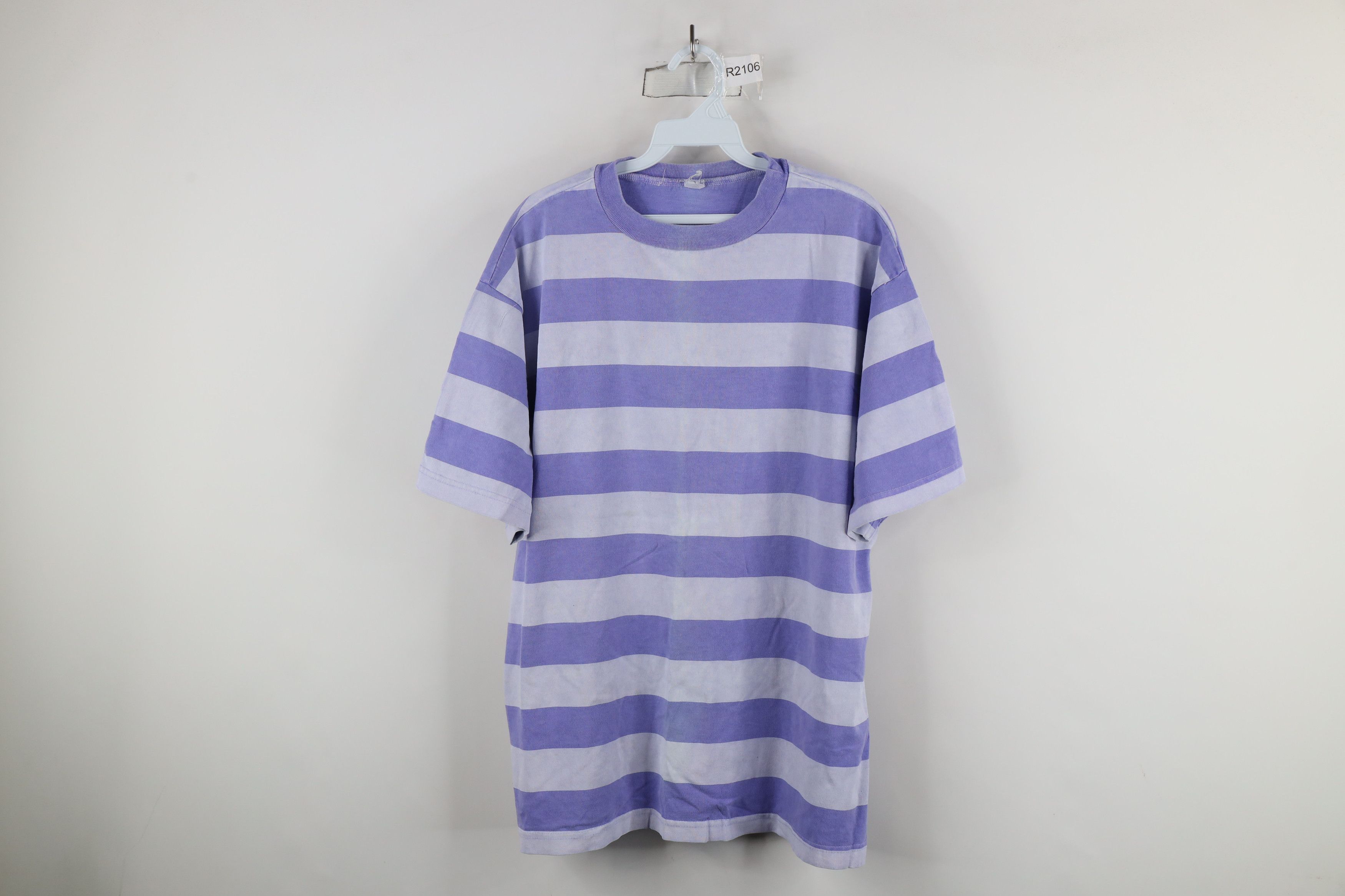 Vintage Vintage 90s Streetwear Baggy Striped T-Shirt Cotton USA Size US M / EU 48-50 / 2 - 1 Thumbnail