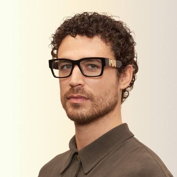 Versace Versace VE3368U 5501 Eyeglasses Light Grey 55mm Square Frame Size ONE SIZE - 2 Thumbnail
