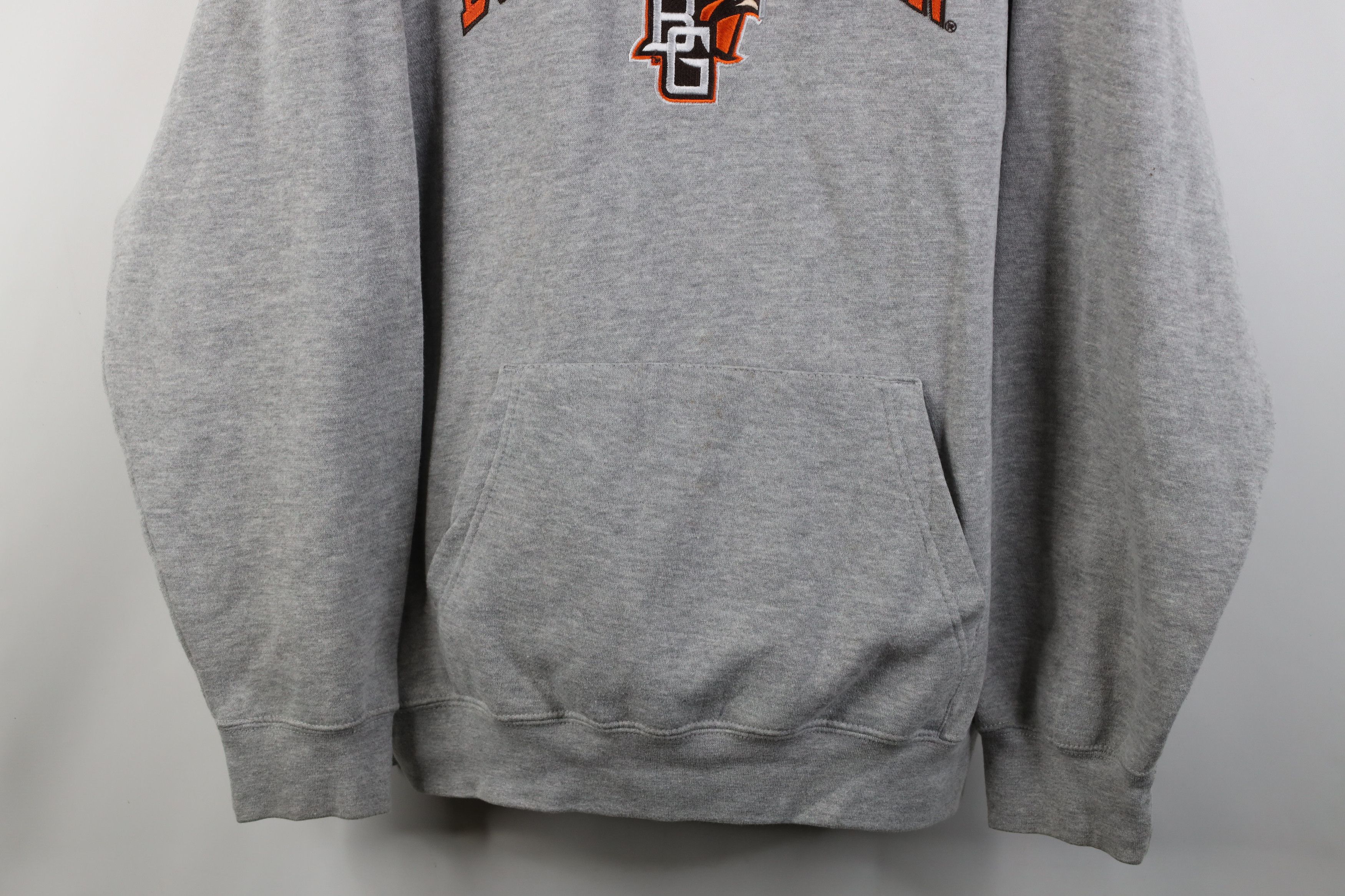 Vintage Vintage 90s Y2K Bowling Green State University Hoodie Gray Size US XL / EU 56 / 4 - 3 Thumbnail