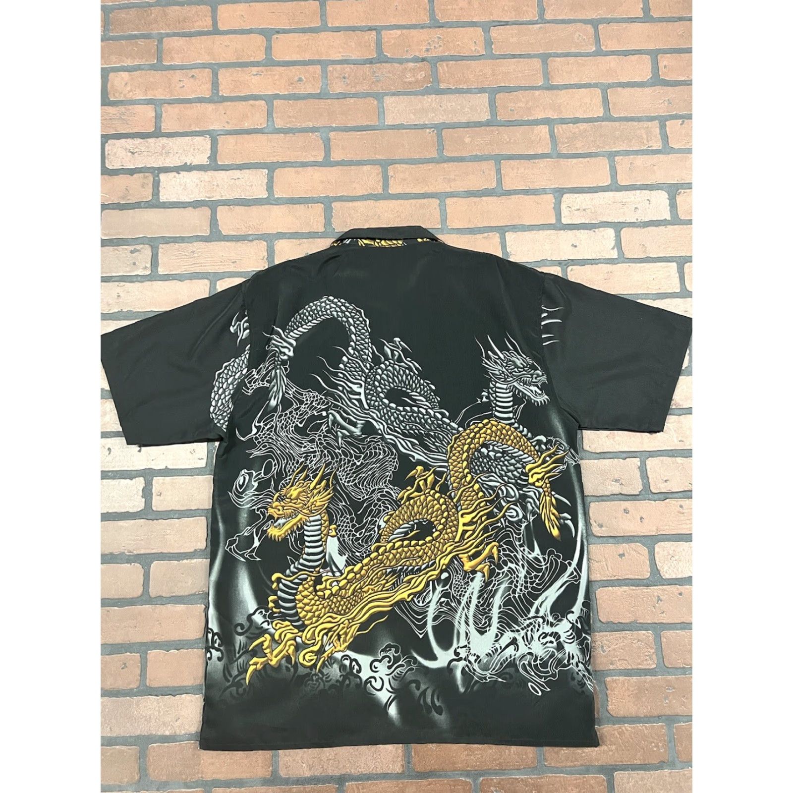 Vintage VINTAGE Million Guy Button-Down Shirt Black Dragon Y2K NWT Mens M Size US M / EU 48-50 / 2 - 5 Thumbnail