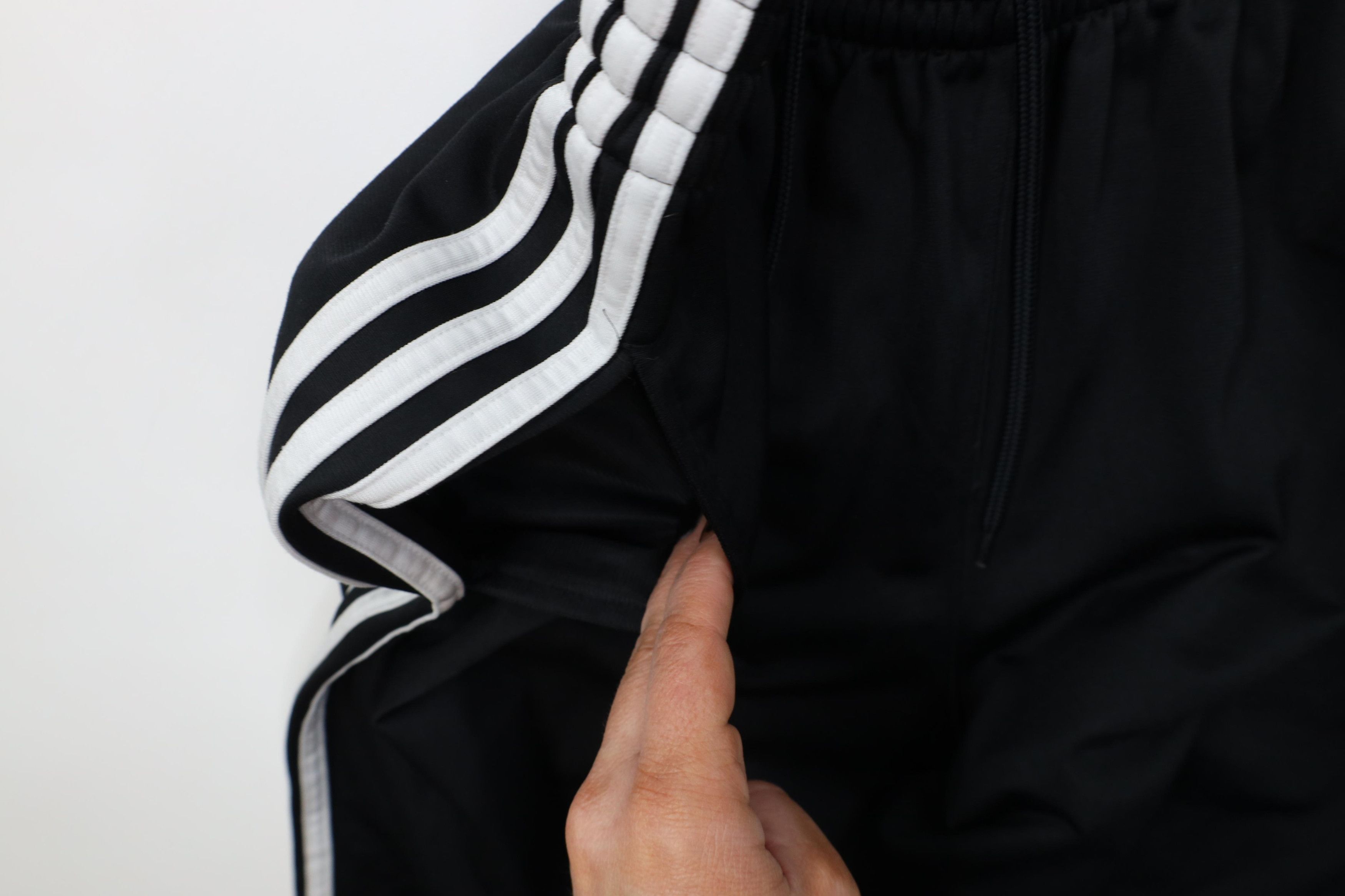 Adidas Vintage Y2K Adidas Striped Wide Leg Sweatpants Pants Black Size US 36 / EU 52 - 6 Thumbnail
