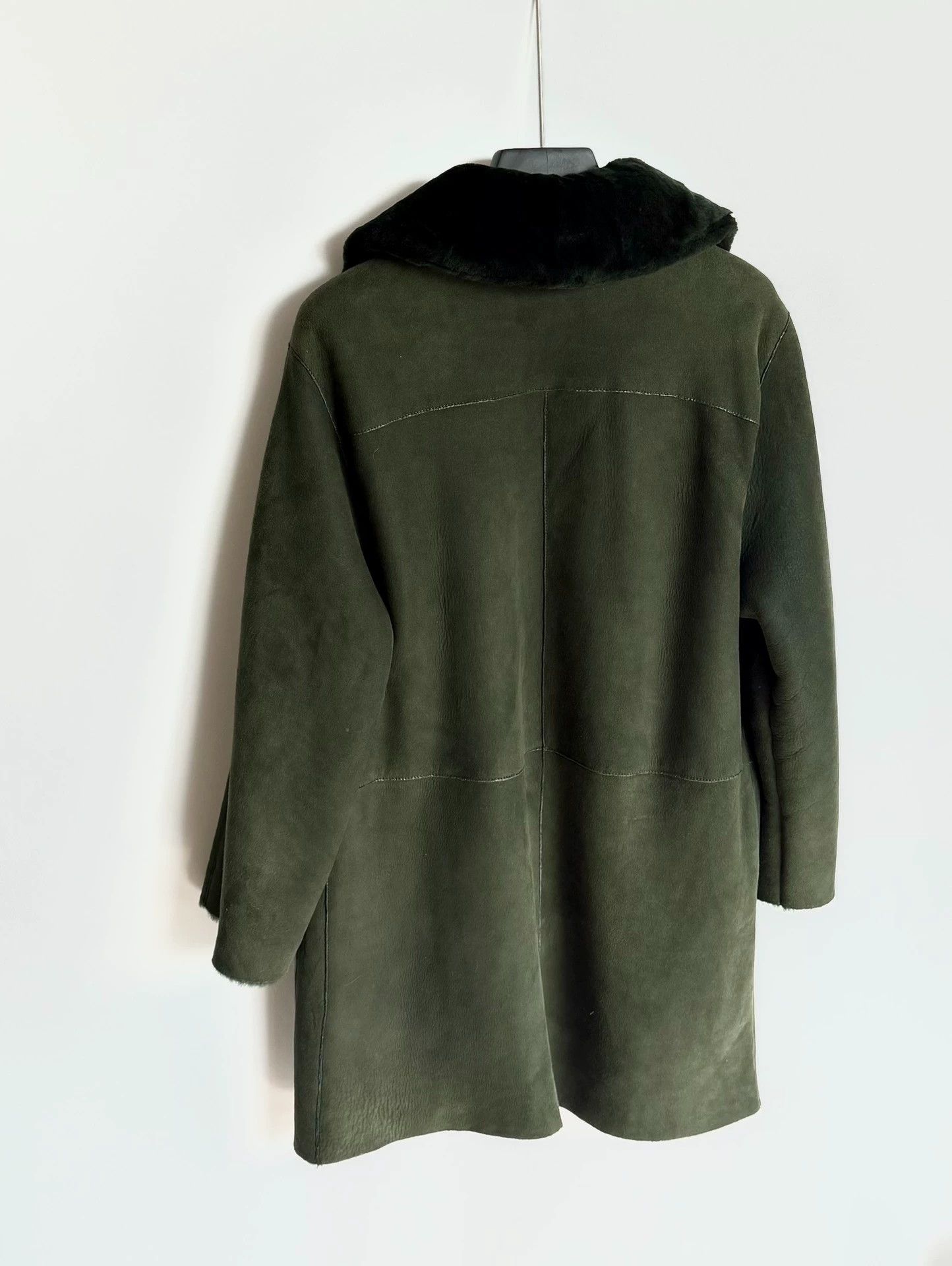Dolce & Gabbana Dolce & Gabbana Green Shearling Leather Coat 44 Size L / US 10 / IT 46 - 5 Thumbnail