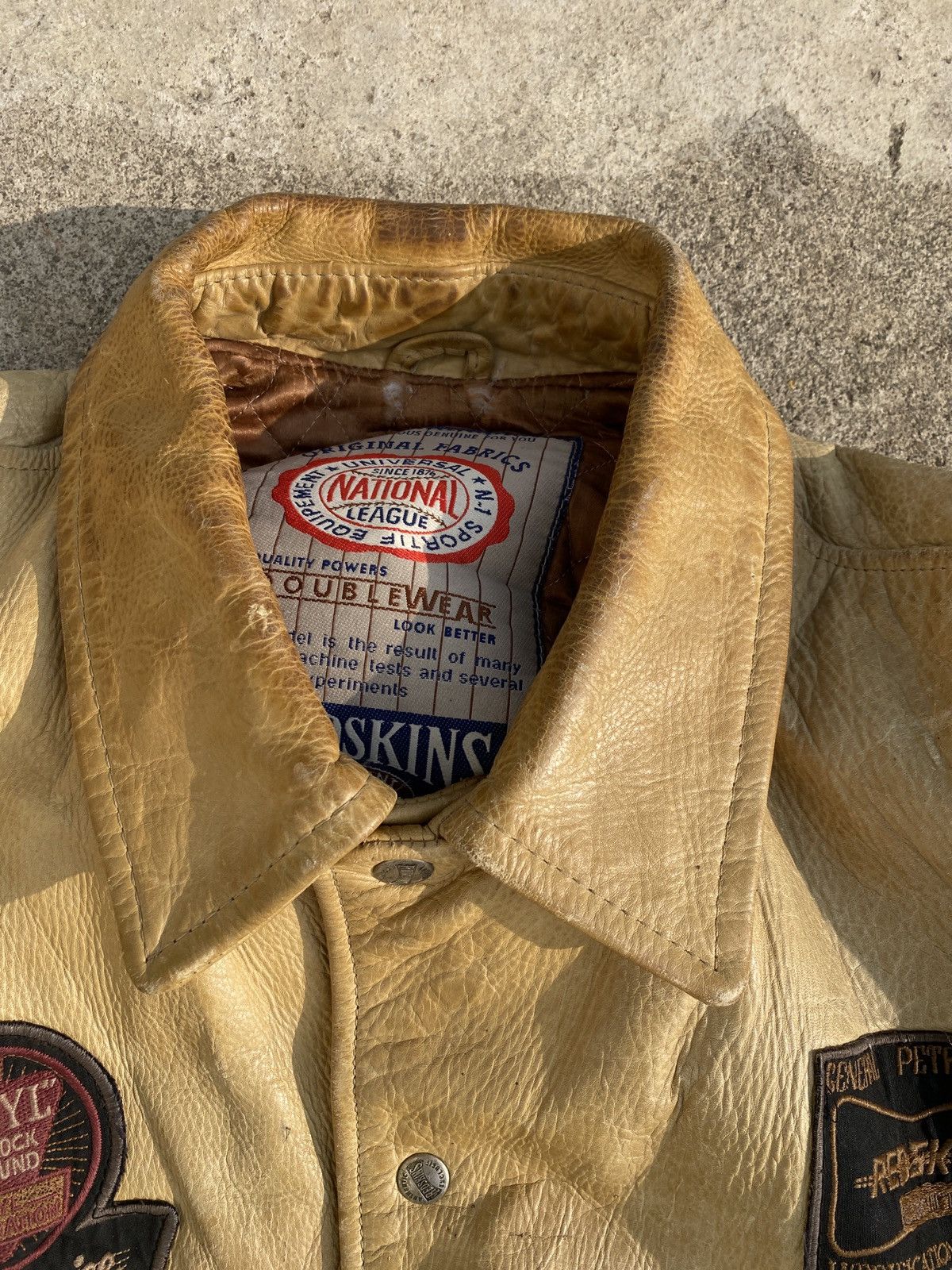 Avirex Vintage Redskins Leather Jacket Size US XXL / EU 58 / 5 - 9 Thumbnail