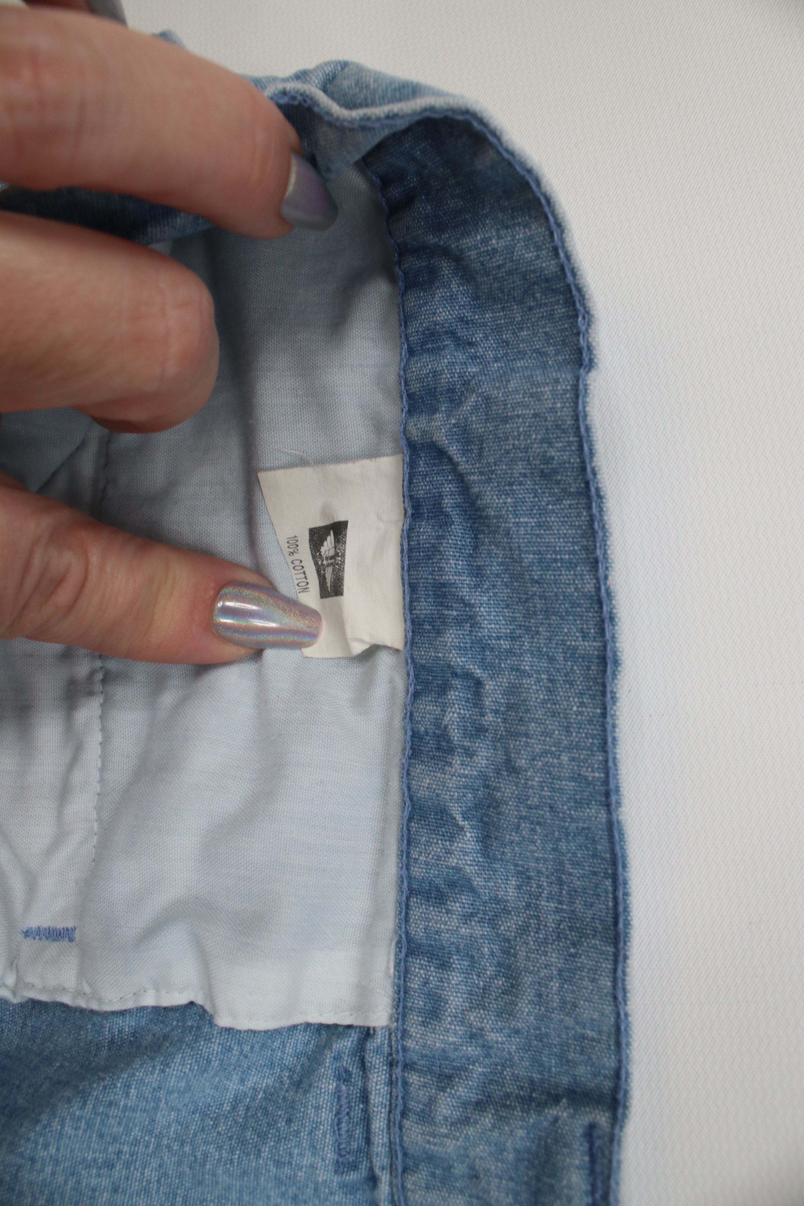 Vintage Vintage 90s Streetwear Denim Above Knee Shorts Blue Cotton Size US 34 / EU 50 - 7 Thumbnail