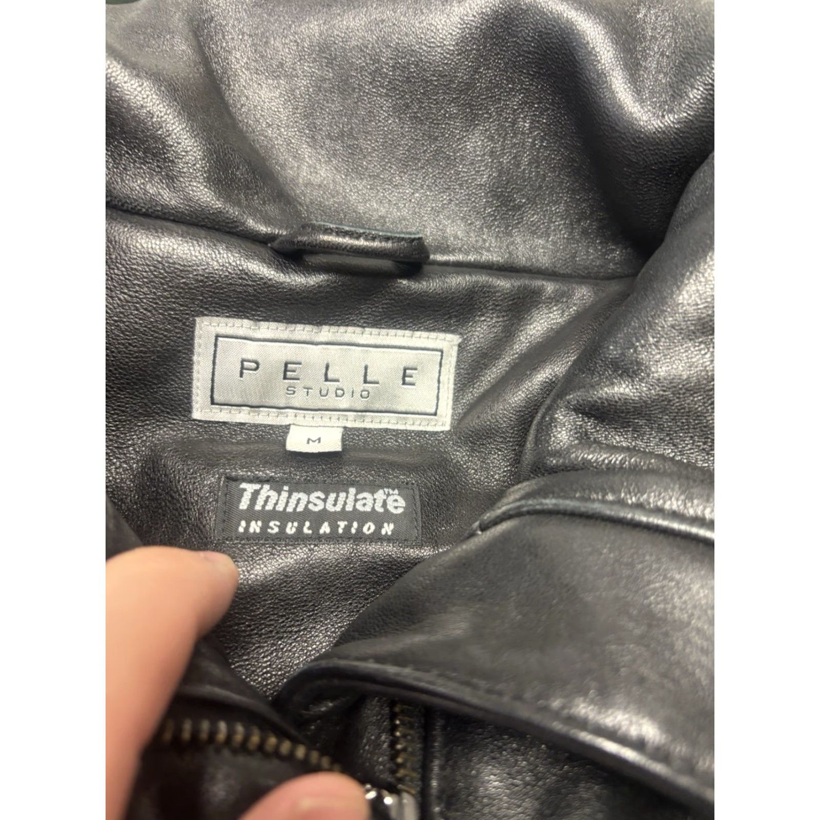 Vintage VINTAGE Pelle Studio Wilsons Leather Belted Zip Thinsulate R1 Jacket Womens M Black Leather Belted Zip Thinsulate R1 Size M / US 6-8 / IT 42-44 - 2 Thumbnail