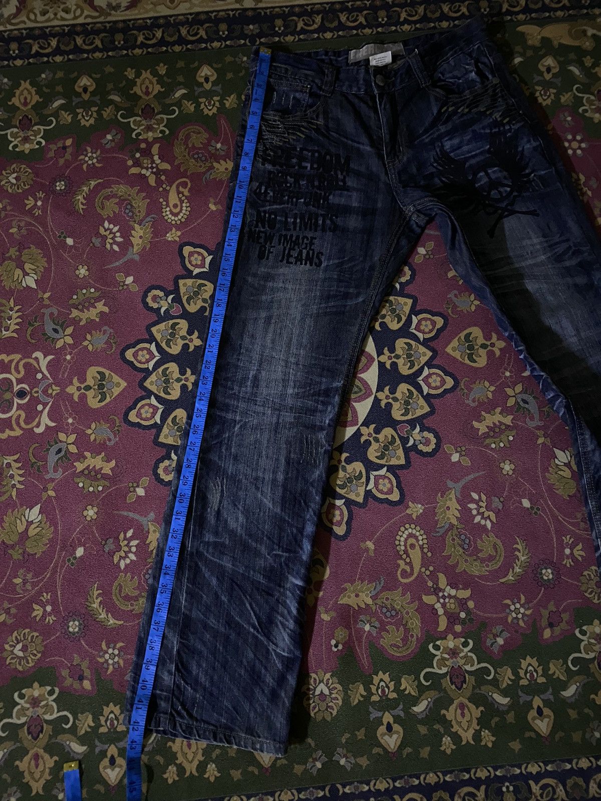 If Six Was Nine Vintage Japanese Brand ENERGY Distressed Denim Punk Style Size US 32 / EU 48 - 18 Thumbnail