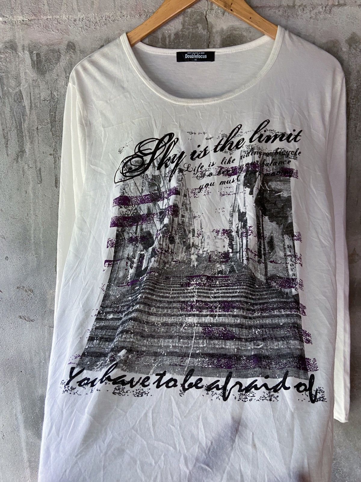 Japanese Brand 🌸SKY IS THE LIMIT YOU HAVE TO BE AFRAID OF LONG SLEEVE Size US M / EU 48-50 / 2 - 3 Thumbnail