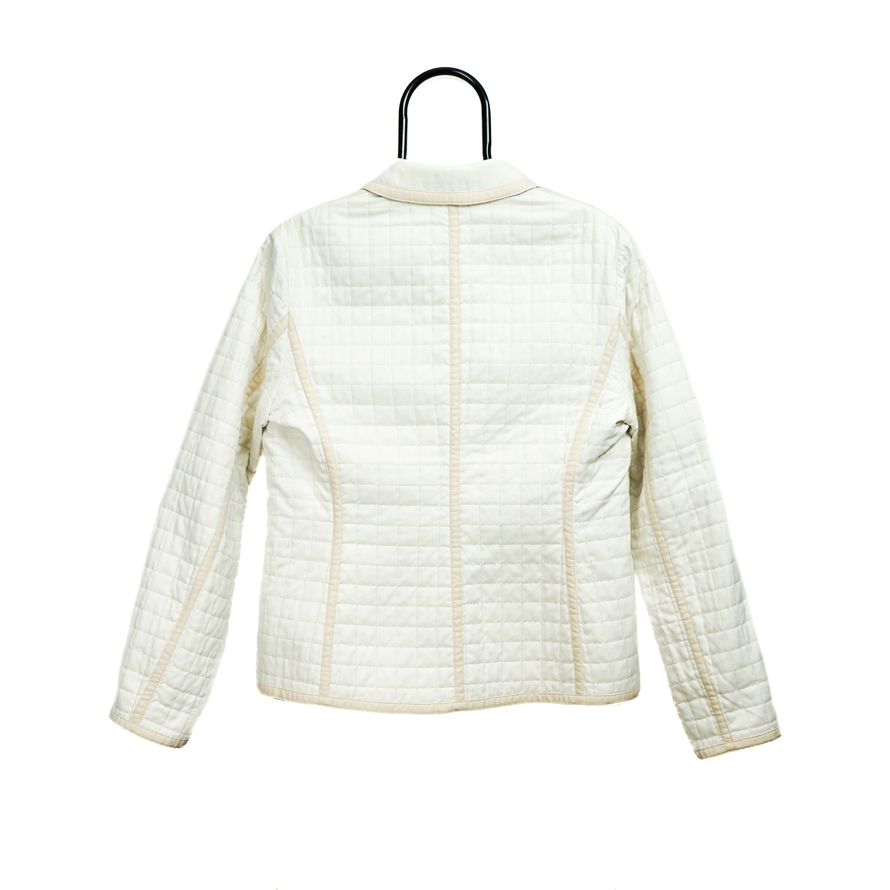 Burberry BURBERRY Quilted Women Jacket White Cream Vintage 90s 00s Size S / US 4 / IT 40 - 2 Thumbnail