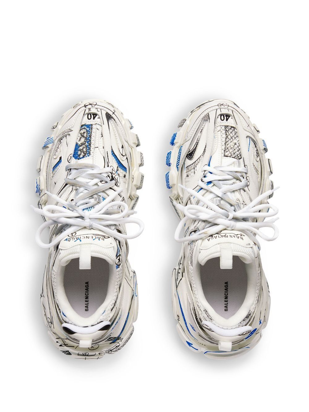 Balenciaga o1w1db10625 Track Sketch Sneakers in Multicolor Size US 13 / EU 46 - 4 Thumbnail