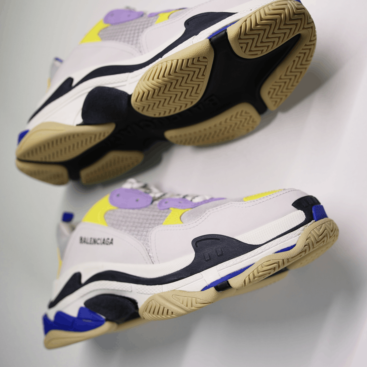 Balenciaga Balenciaga Womens Triple S Purple Yellow Size US 12 / IT 42 - 3 Thumbnail