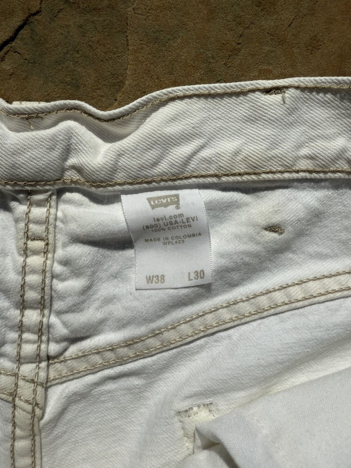 Levi's × Vintage White Levi’s 501 Size US 38 / EU 54 - 4 Thumbnail