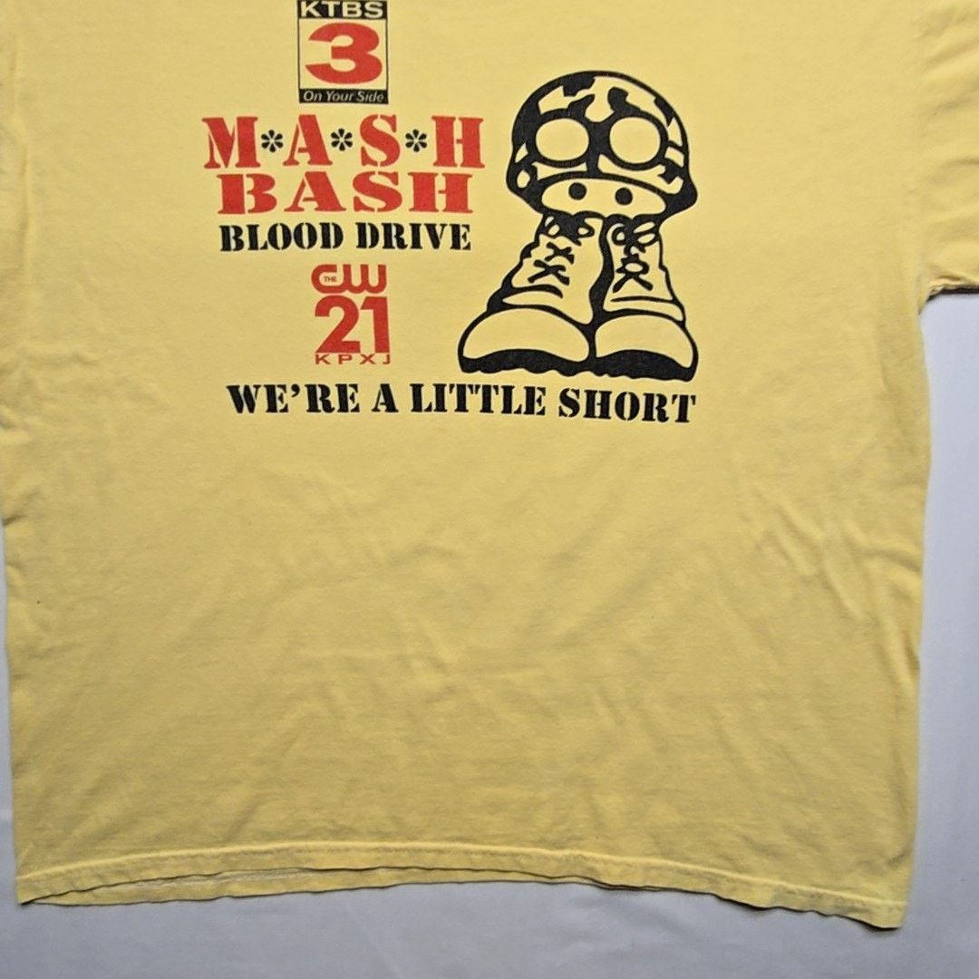 Vintage Vintage Mash Bash Blood Drive Shirt Yellow XL Charity Tee Size US XL / EU 56 / 4 - 3 Thumbnail