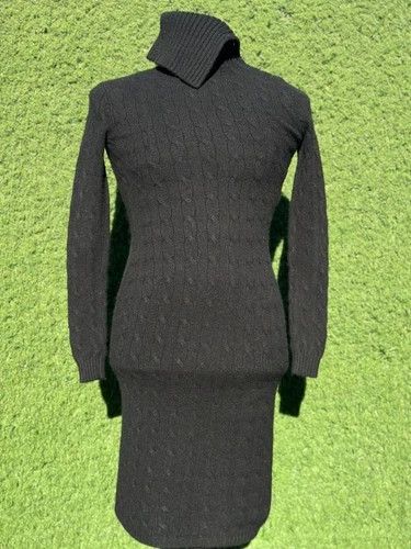 Ralph Lauren Black Label Ralph Lauren Black Label Cable Knit Turtleneck Dress Sz S Size S / US 4 / IT 40 - 11 Thumbnail