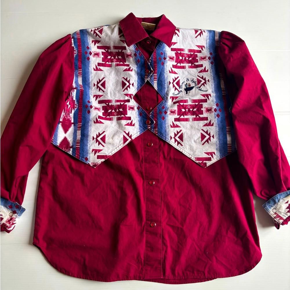 Designer Vintage Le Pure Sang Button-Up Western Shirt Size L / US 10 / IT 46 - 1 Thumbnail