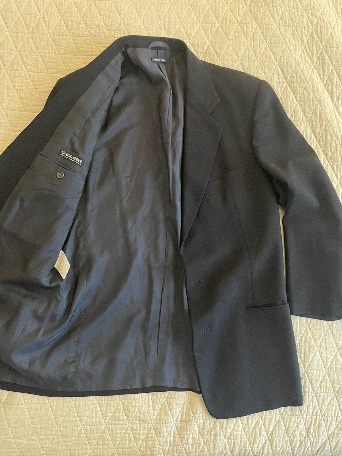 Giorgio Armani × Vintage 3-Button Wool Crepe Jacket Size 38R - 6 Thumbnail