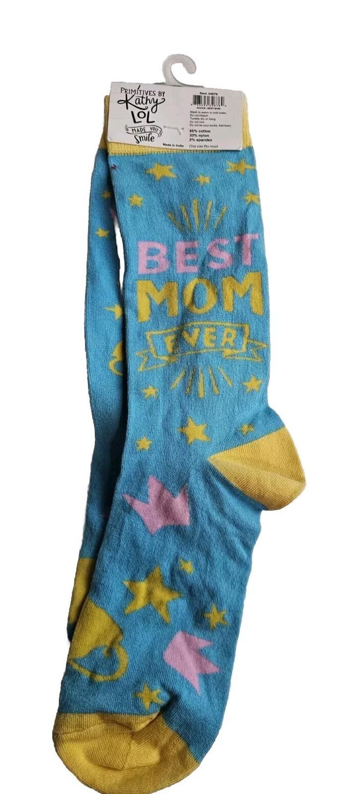 Other Primitives By Kathy Socks Best Mom Ever One Size Size ONE SIZE - 2 Thumbnail