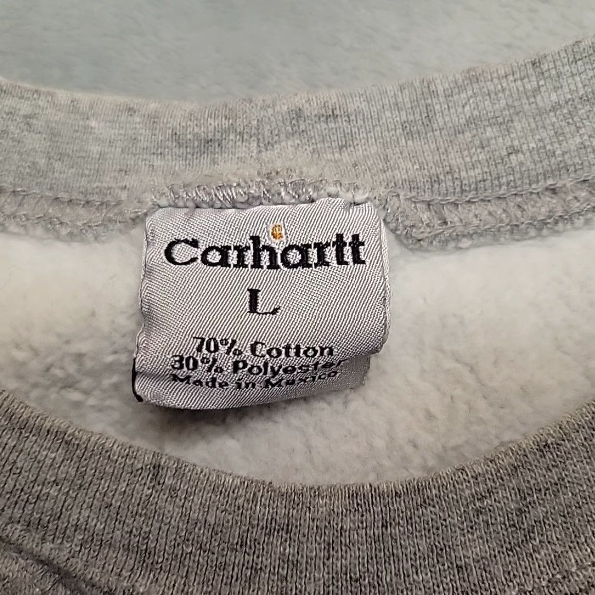 Carhartt VINTAGE Carhartt Sweatshirt Men L Gray Fleece Heavyweight Workwear Crewneck K124 HGY Size US L / EU 52-54 / 3 - 5 Thumbnail