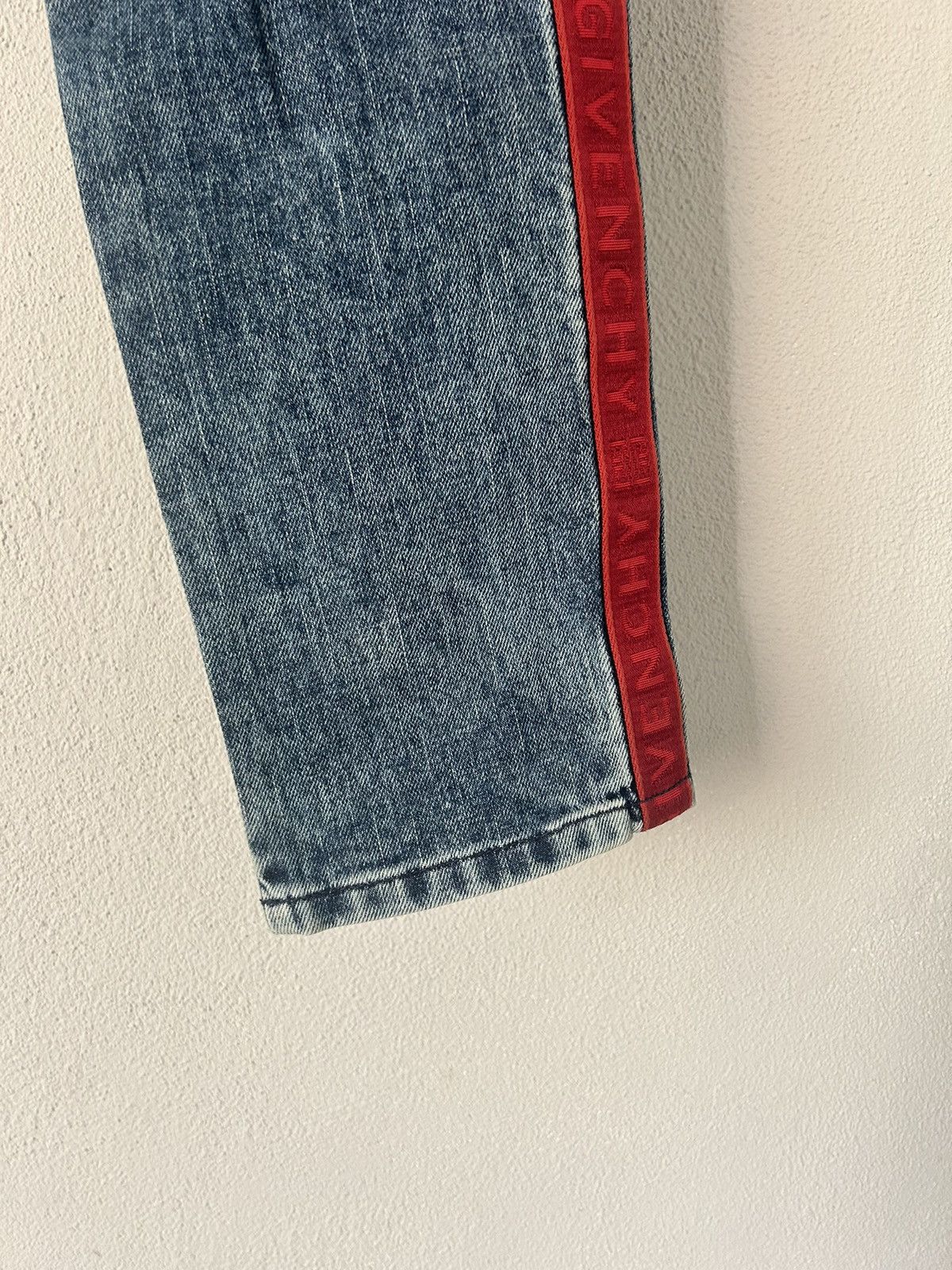 Givenchy Side Logo Stripe Denim Jeans Size US 29 - 8 Thumbnail