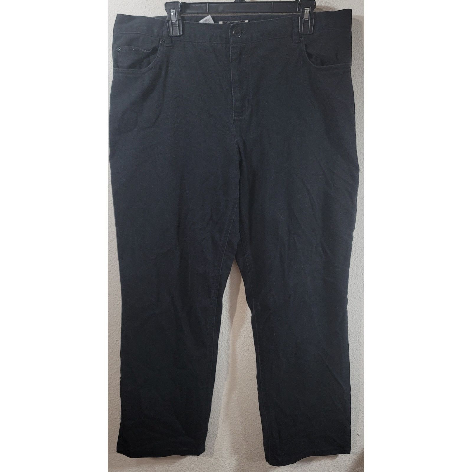 Jones New York Jones New York Black Flat Front Denim Jeans XL 14 16 Size 36" / US 14 / IT 50 - 2 Thumbnail