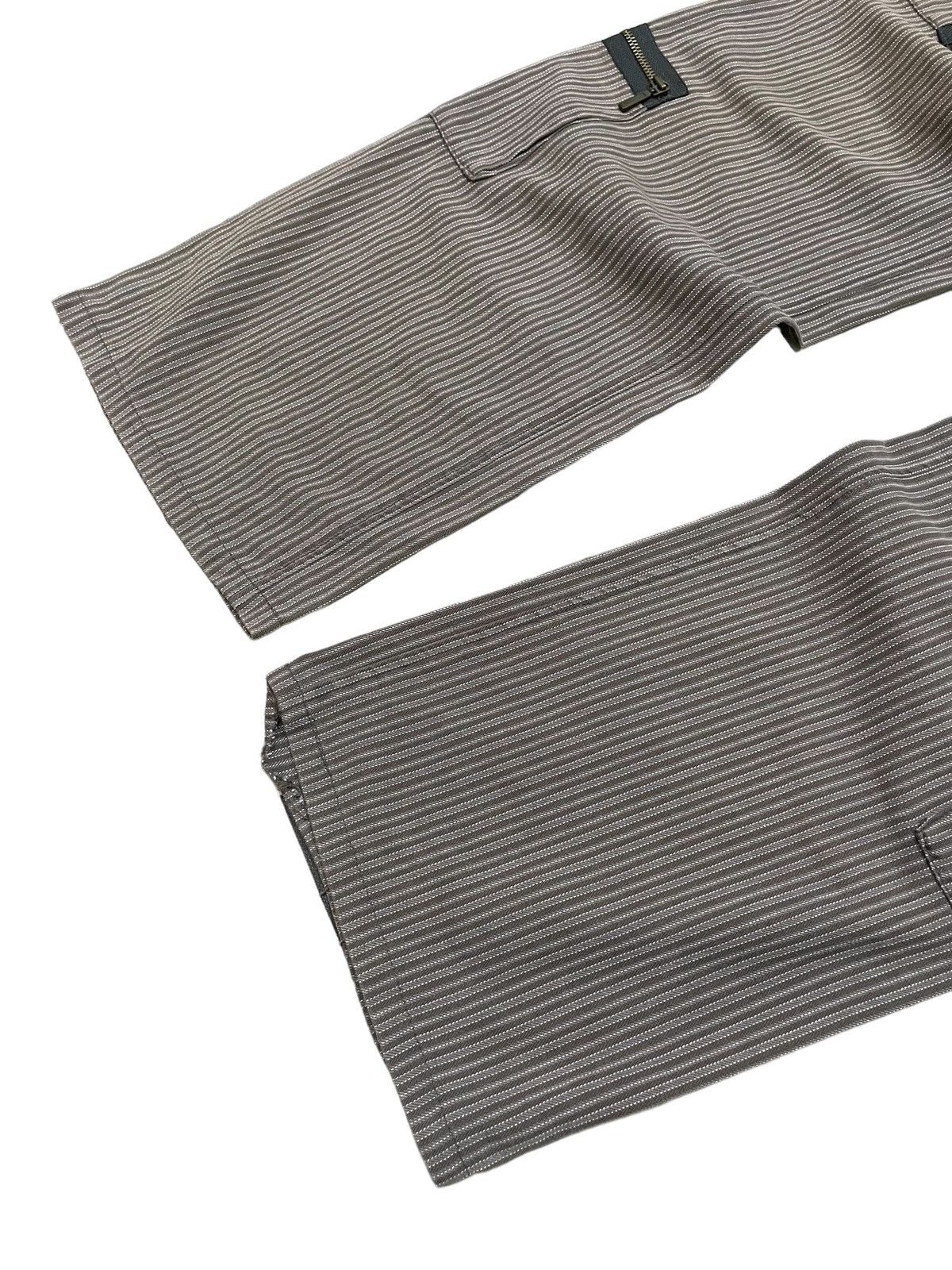 Japanese Brand Icca Japan Herringbone Striped MultiPocket Loose Cargo Pants Size US 31 - 9 Thumbnail
