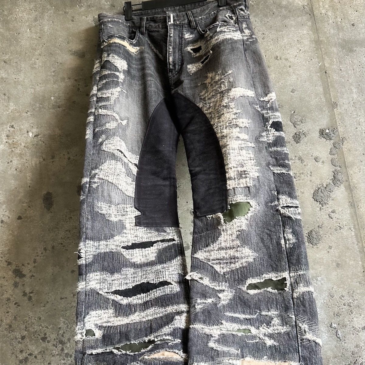 Givenchy Givenchy MMW Thrashed Moleskin Boro Repair Denim Size US 32 / EU 48 - 3 Thumbnail