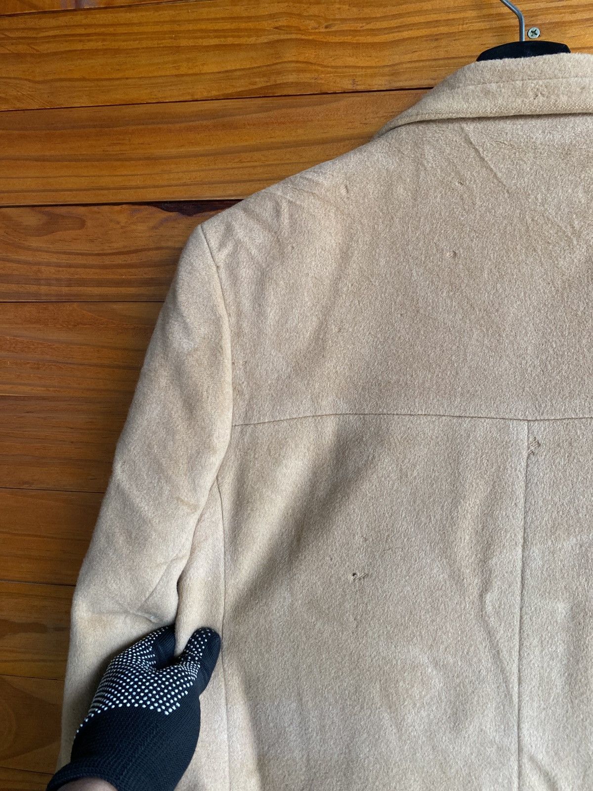 Vintage CAROLL Paris Beige Wool Blend Long Coat Classic French Size M / US 6-8 / IT 42-44 - 9 Thumbnail