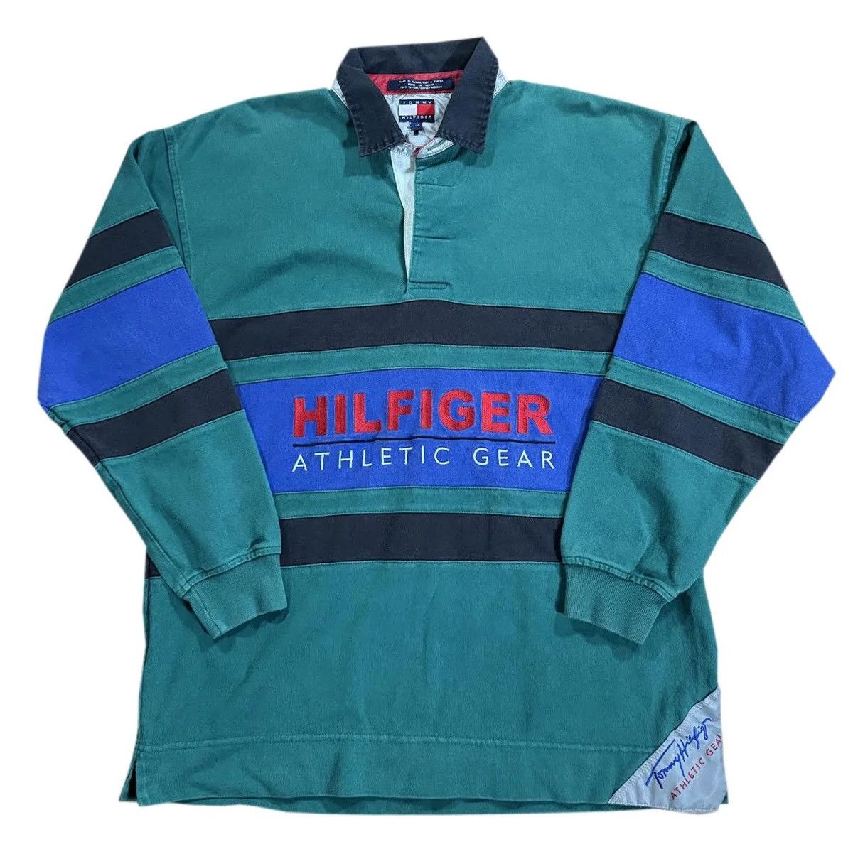Vintage Tommy Hilfiger Athletic Gear Rugby (Size L)