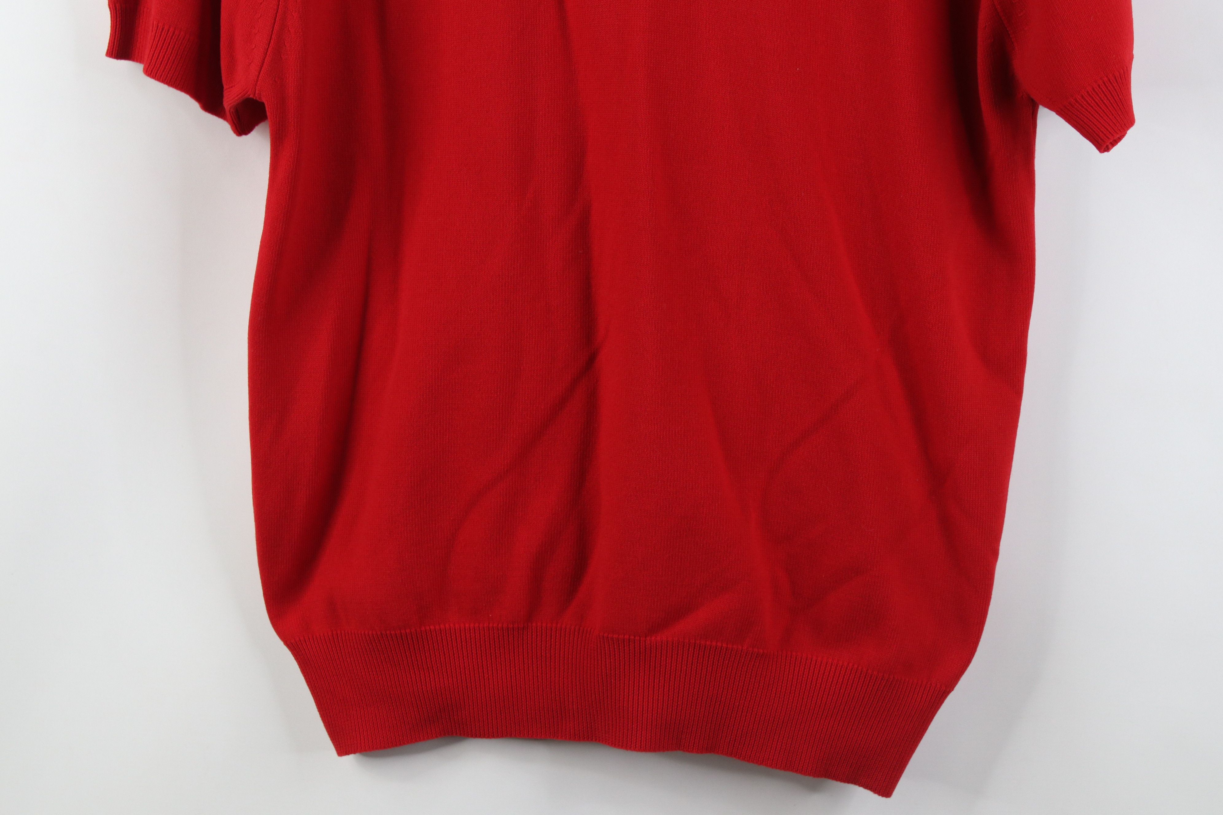 Vintage Vintage 50s Knit Short Sleeve Collared Polo Shirt Red USA Size US M / EU 48-50 / 2 - 3 Thumbnail