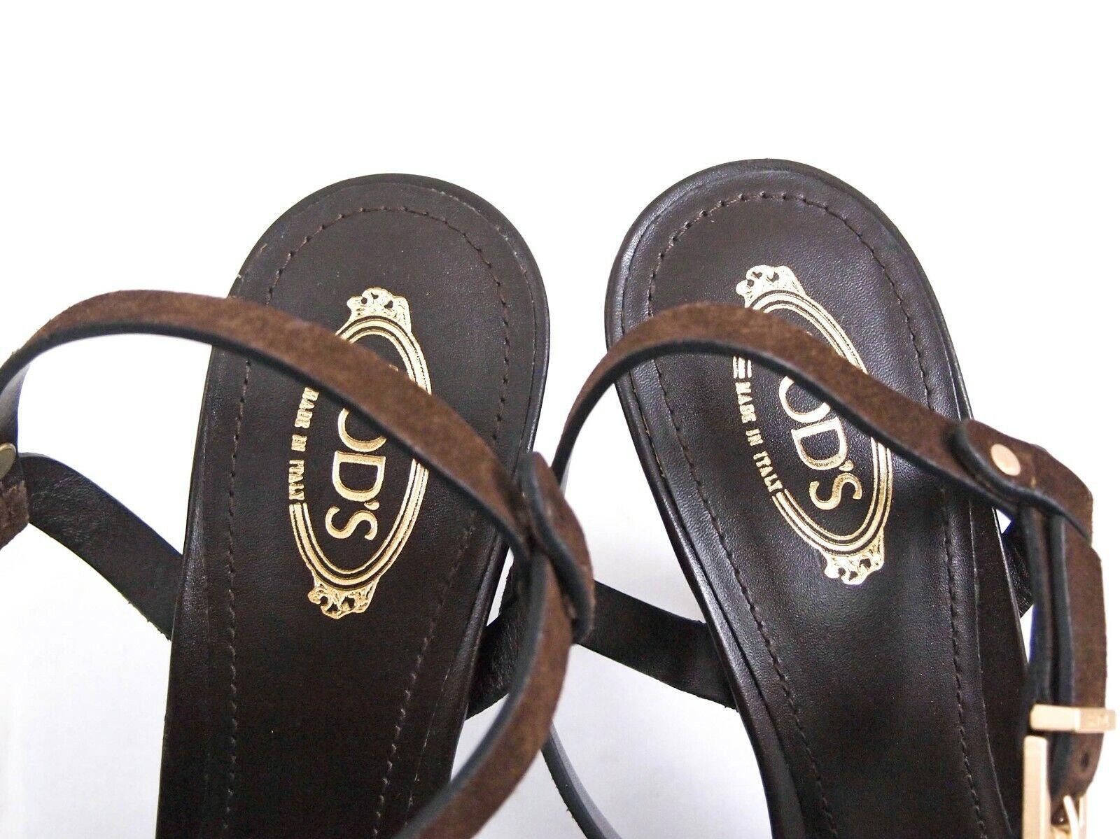 Tod's Tod's Strappy Sandals Brown Suede Womens EU 37 US 7 $620 Size US 7 / IT 37 - 5 Thumbnail