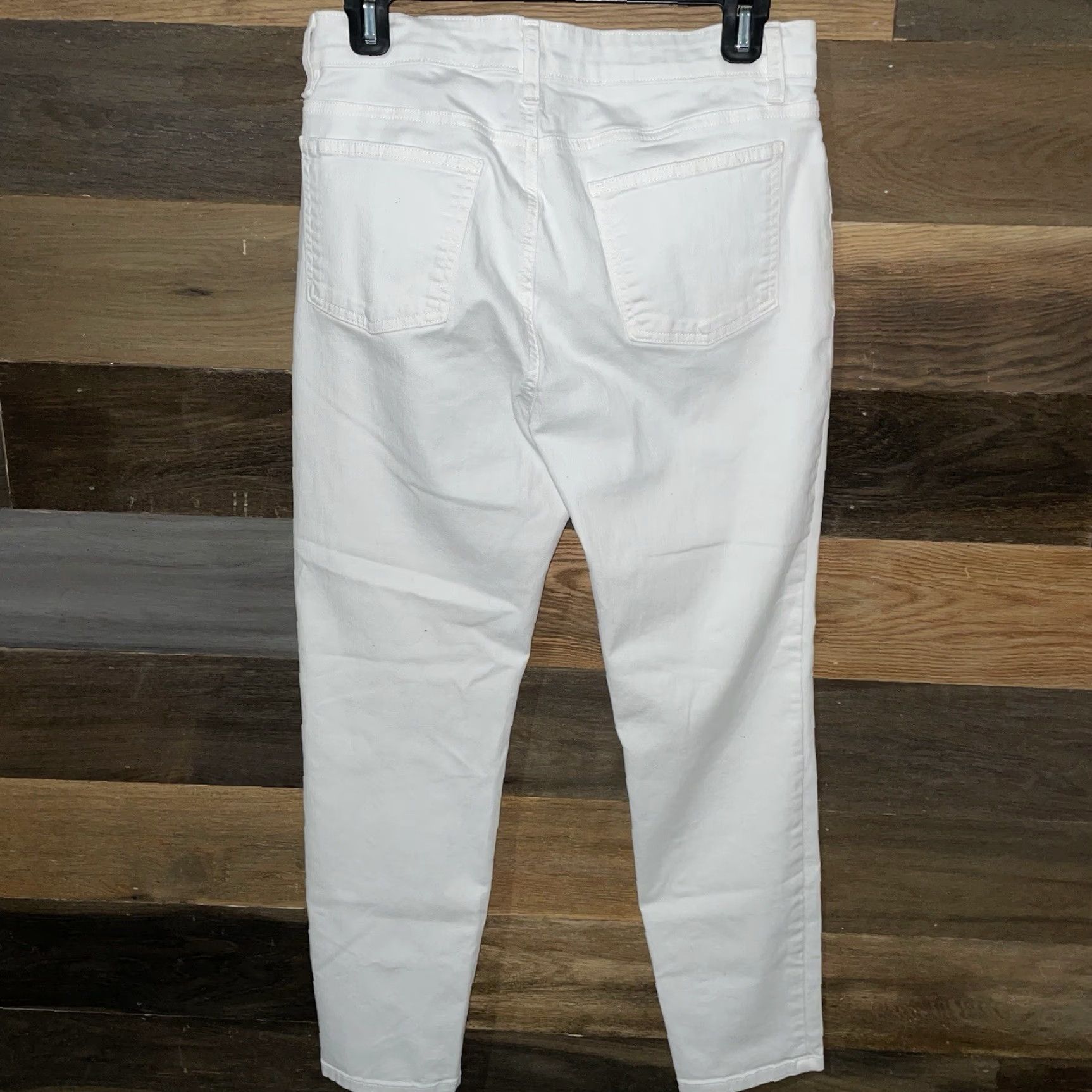 Eileen Fisher Eileen Fisher White Cotton Straight Jeans Womens Size 6x28 Size 28" / US 6 / IT 42 - 5 Thumbnail