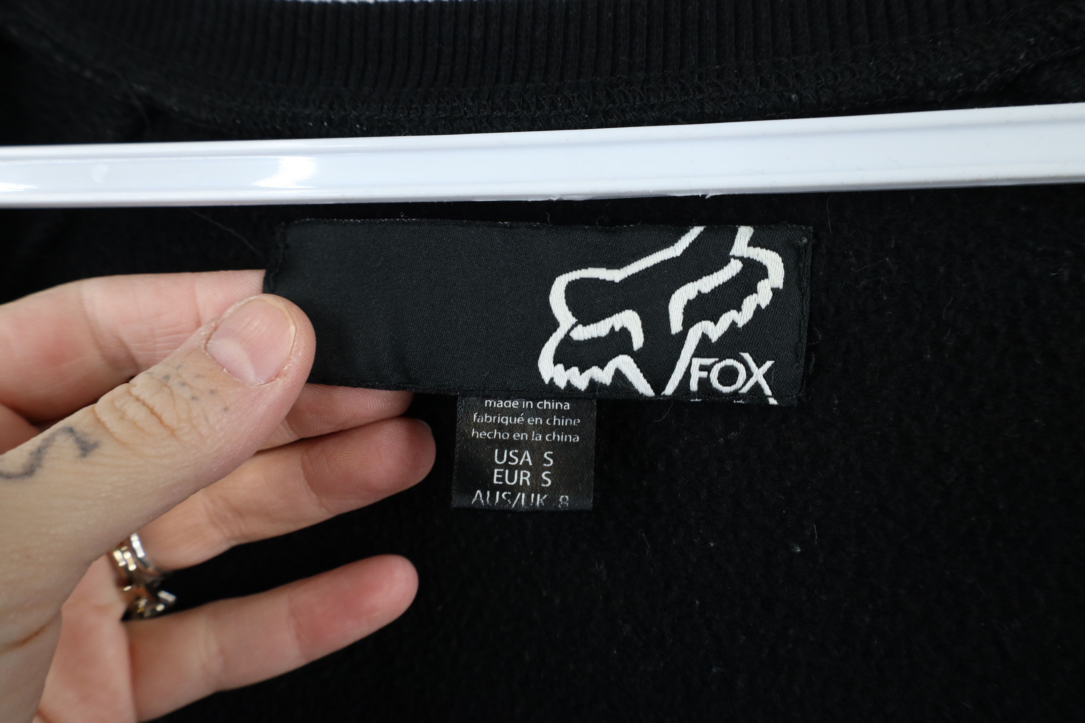 Fox Racing × Vintage Vintage Fox Racing Spell Out Big Logo Scoop Neck Sweatshirt Size S / US 4 / IT 40 - 6 Thumbnail