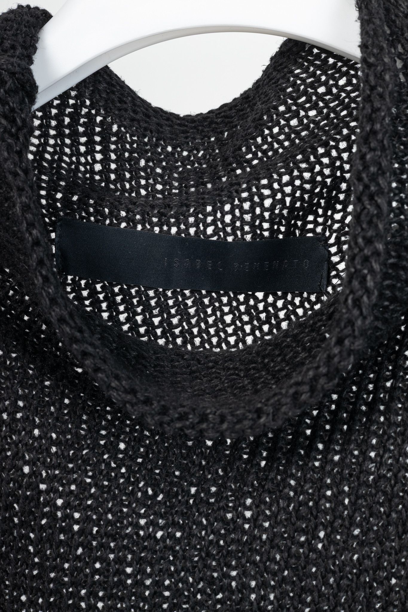Isabel Benenato Isabel Benenato SS12 Black Linen Cowl Sweater Size M / US 6-8 / IT 42-44 - 4 Thumbnail