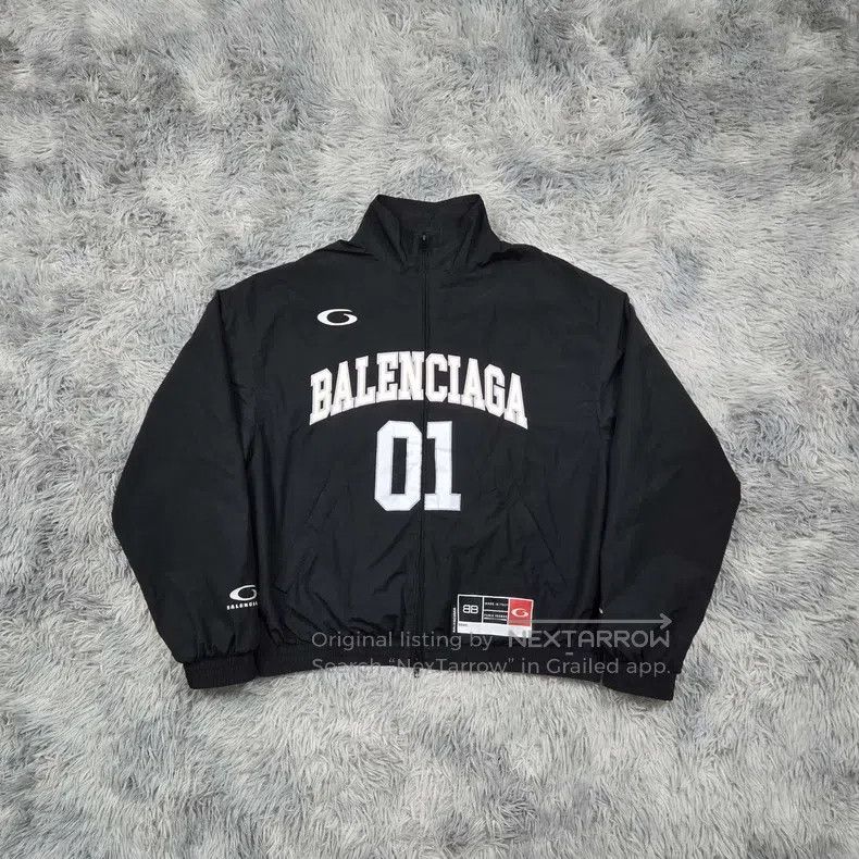 Balenciaga Balenciaga Letter Print Zip-Up Long Sleeve Jacket Size US M / EU 48-50 / 2 - 1 Thumbnail