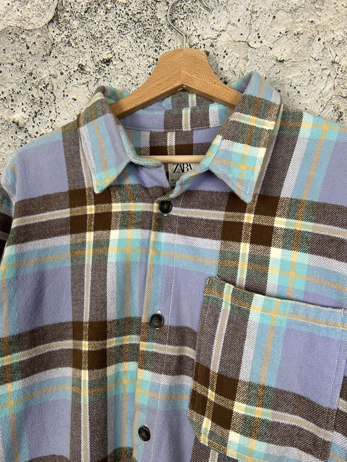 Zara Zara Purple Overshirt Streetwear Avant-garde Hype Size US L / EU 52-54 / 3 - 3 Thumbnail