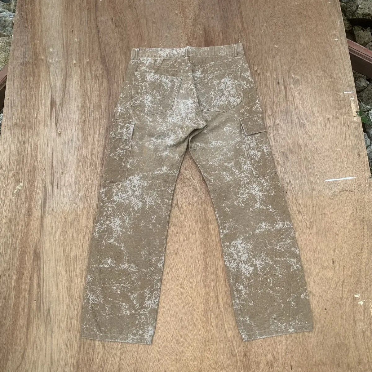 In The Attic 💥 STEALS💥 IN THE ATTIC TROUSERS ACID WASH CARGO RARE PANTS Size US 31 - 9 Thumbnail