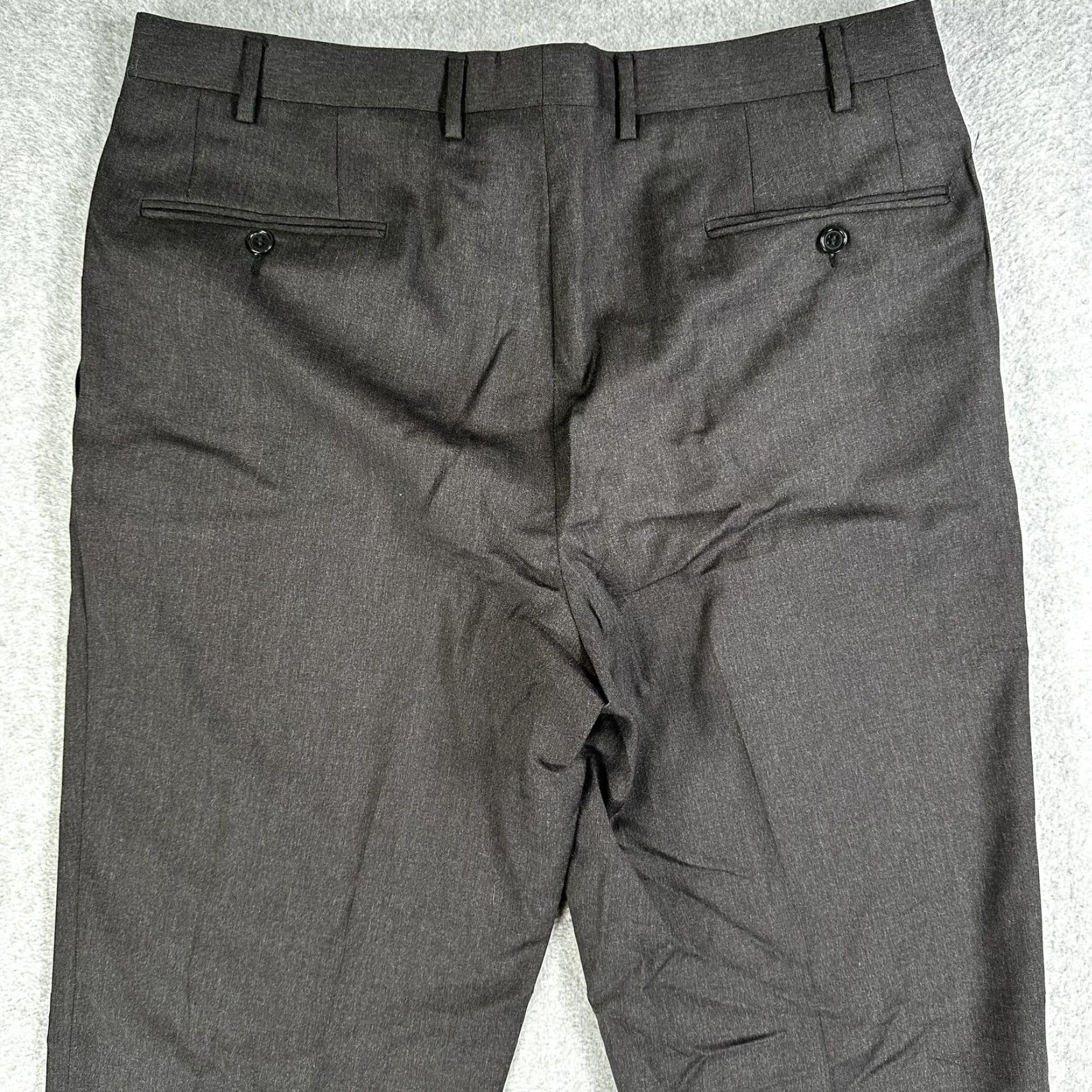 Canali Canali Dress Pants 36 Wool Mens 36x31 Gray Pleated Front Straight Leg Trousers Size US 36 / EU 52 - 7 Thumbnail
