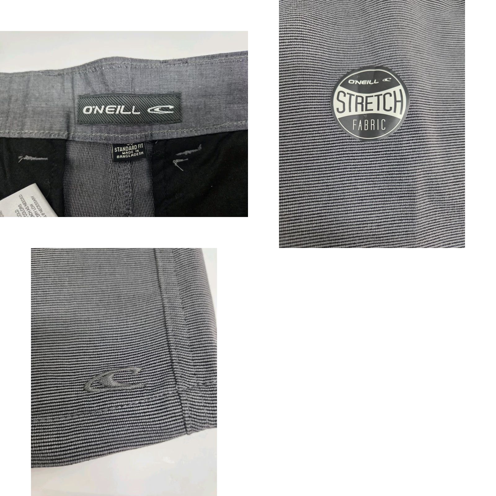 O'Neill NWT O'Neill Mens Gray Standard Fit Flat Front Chino Shorts Size 30 #8401 Size US 30 / EU 46 - 8 Thumbnail