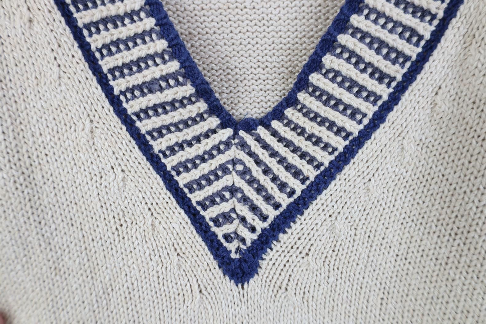 Vintage Vintage 90s CP Company Massimo Osti Knit V-Neck Sweater Size US XL / EU 56 / 4 - 4 Thumbnail