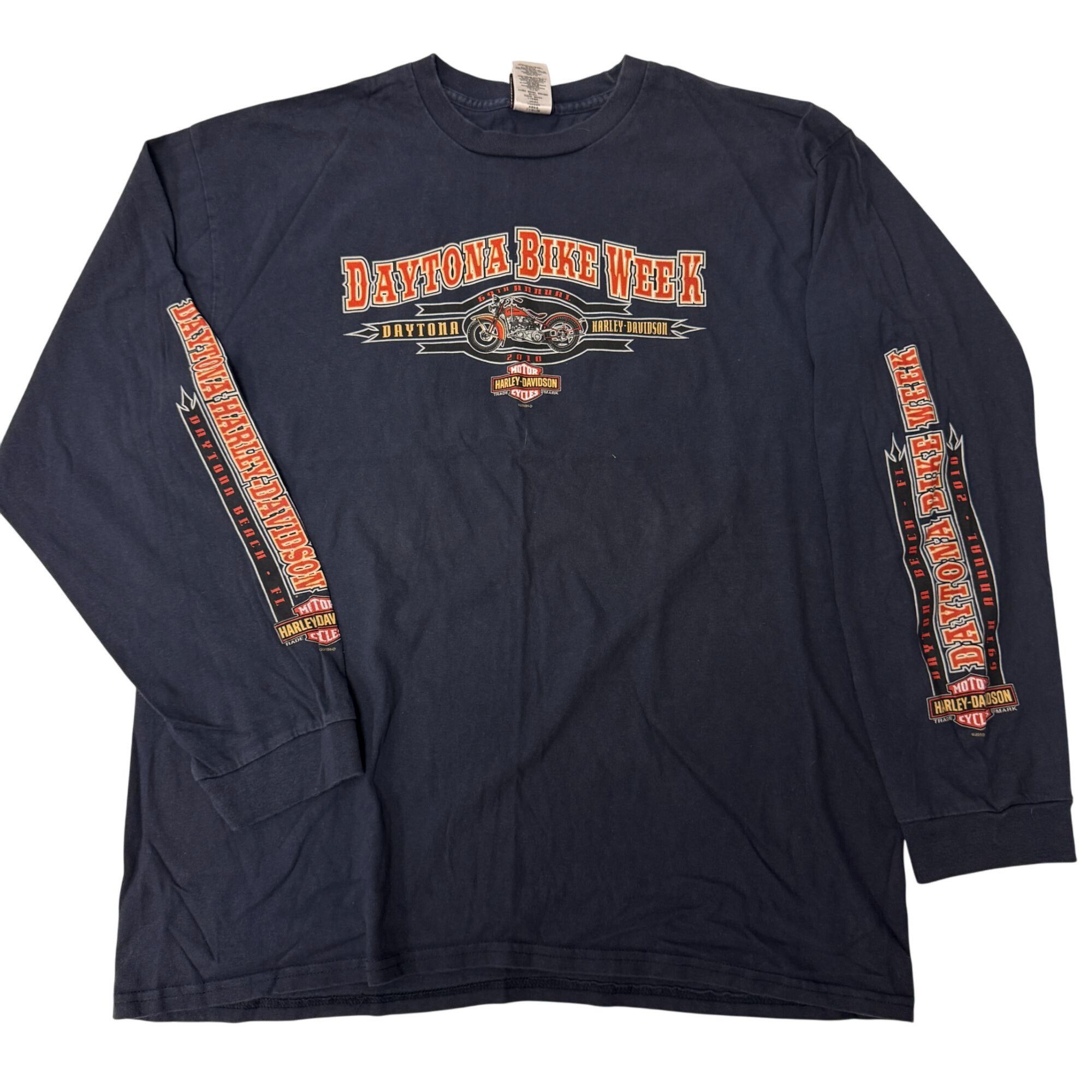 Harley Davidson H-D Motorcycle DAYTONA BIKE WEEK FL Beach L/S Spellout Shirt Size US XXL / EU 58 / 5 - 2 Thumbnail