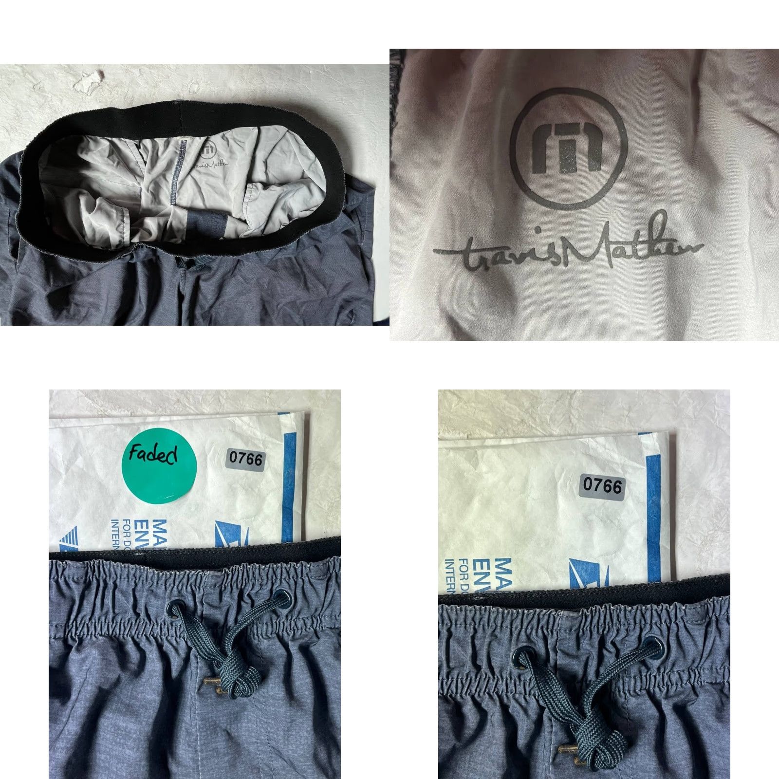 TravisMathew Travis Mathew Men Bermuda Shorts Faded Gray Pockets Drawstring Size L See Measurements Size US 33 - 9 Thumbnail