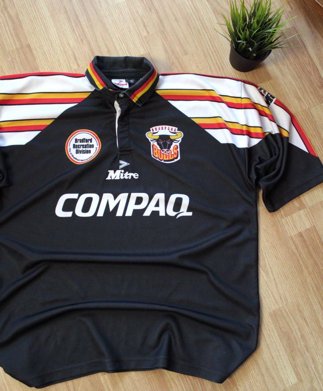 Vintage 🔥 Vintage Bradford Bulls 1996 Rugby League England Jersey Size US XL / EU 56 / 4 - 3 Thumbnail