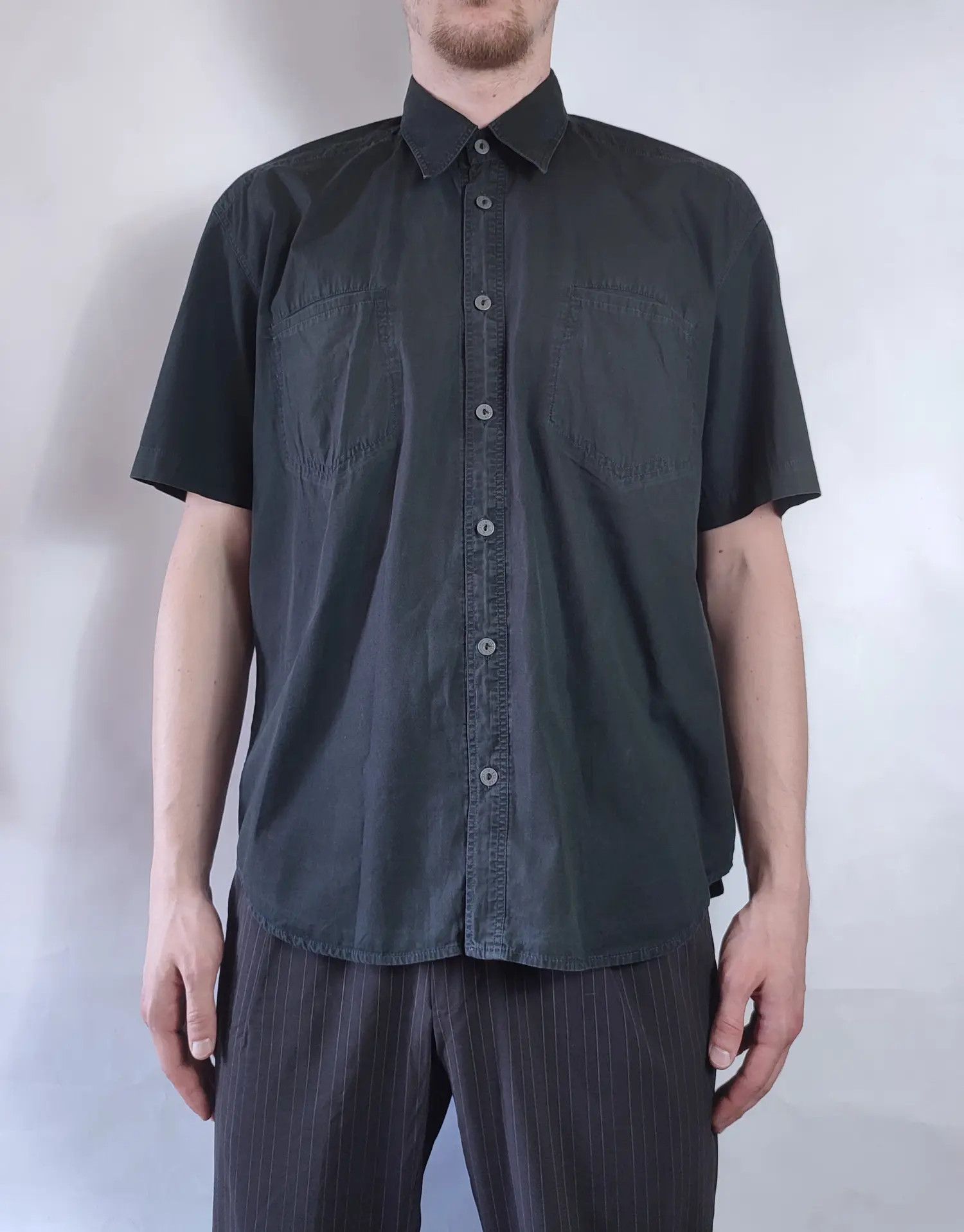 Versace Jeans Couture × Vintage Vintage Versace faded metal button shirt Size US L / EU 52-54 / 3 - 2 Thumbnail