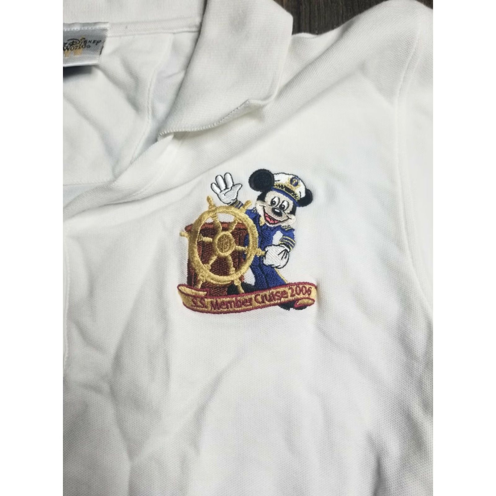 Disney Womens M Disney Cruise Member 2006 Embroidered Polo Shirt Size M / US 6-8 / IT 42-44 - 3 Thumbnail